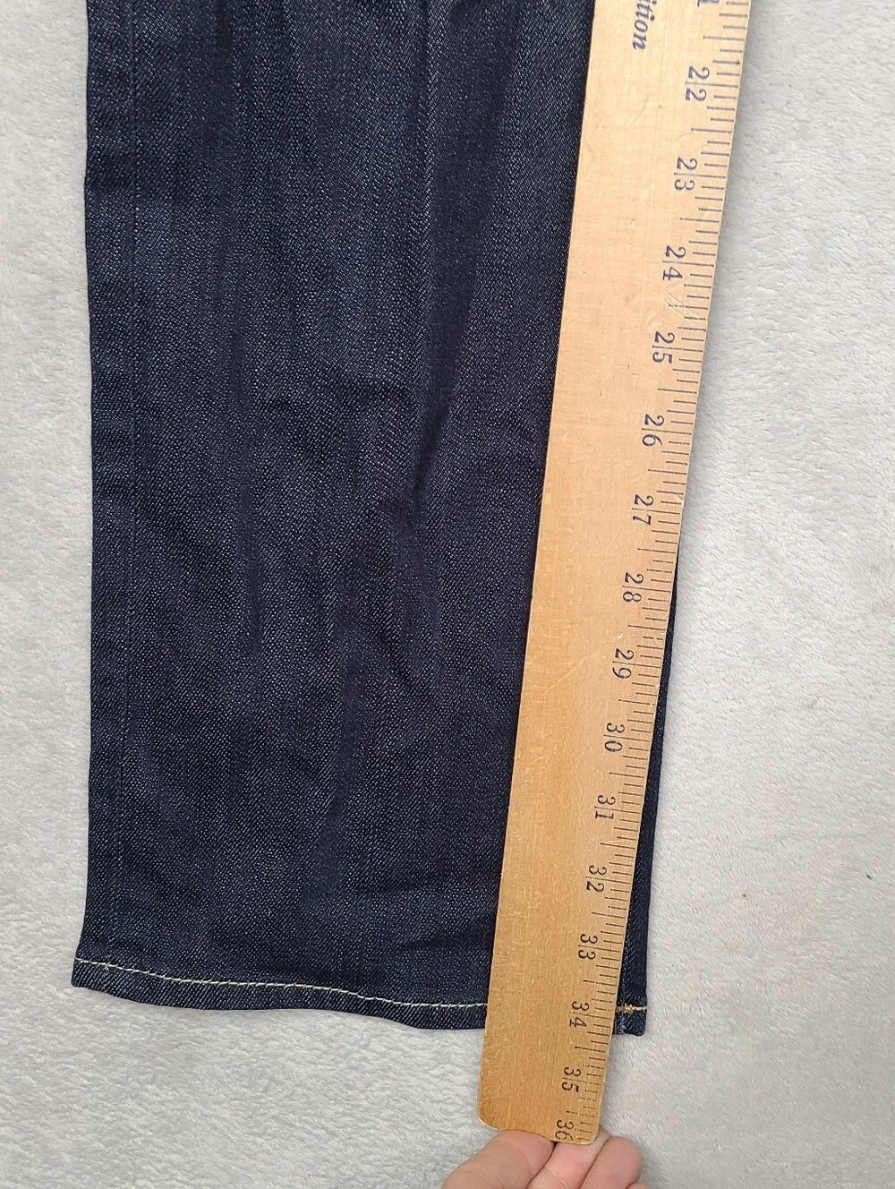 True Religion Ricky Relaxed Straight Jeans Mens 31 Fits 32x34 Blue Flap Pockets